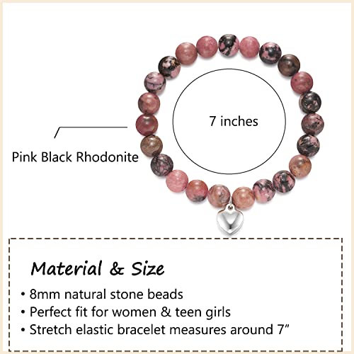 Coworker/Boss/Thank You Gifts for Women Natural Stone Beaded Bracelet for Female 5