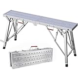 【Capacité de charge supérieure】 L'ensemble de la plate-forme d'échafaudage est construit avec des tubes galvanisés très épais, améliorant la capacité de charge et empêchant la déformation au fil du temps. Testé sur la capacité de charge d'une personne réelle, il peut facilement supporter des charges lourdes, qu'il s'agisse de décharger des marchandises ou de travaux de rénovation, ce qui en fait un assistant fiable for les « charges élevées ».