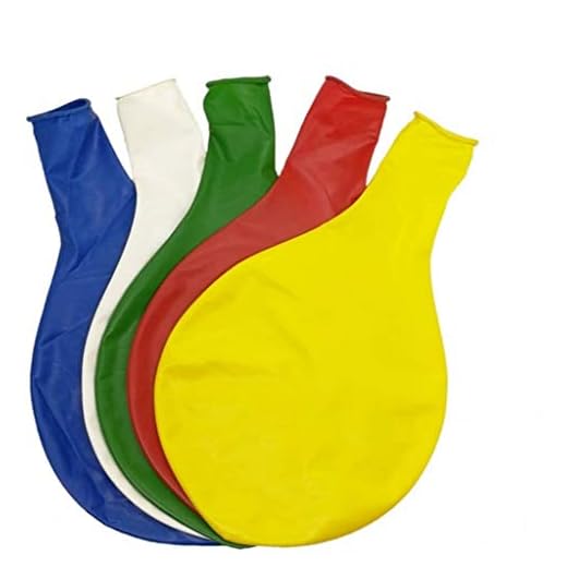CHSYOO 5 x diámetro 90cm, Gigante Globo látex Redondo Globo decoración para Boda cumpleaños Bautismo Baby Shower niños Fiesta, Blanco Amarillo Rojo Azul Verde