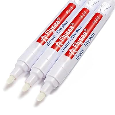 ForFine Grout Pen Restore Tile Grout Line Marker Pens 3 Pack for Kitchen, Bathroom, Parlor, Bedroom, Shower, Balcony Wall and Floor (White)