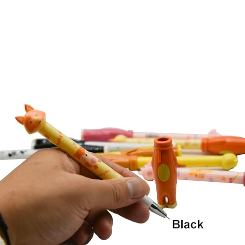Maydahui 8 PCS Bolígrafos de Gel Animal de Gel Roller Negro miniatura 5