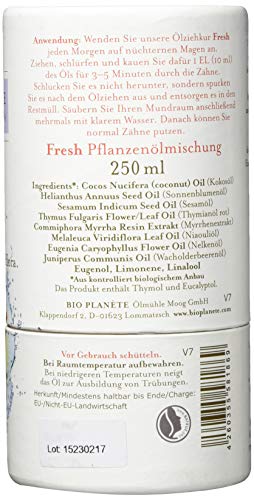 Mundziehöl Bio Planète Fresh 250 ml für natürliche Mundpflege