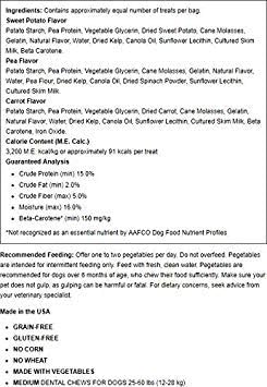 pegetables dog chews