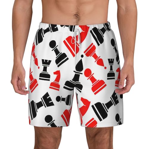 Pantalones cortos de natación de ajedrez para las vacaciones de verano en la playa