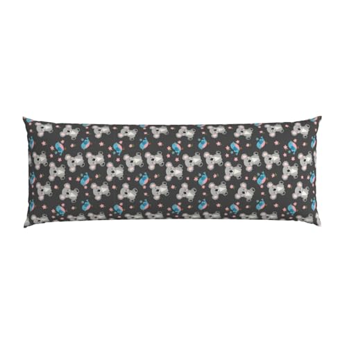 Housse de coussin de corps douce avec fermeture éclair lit