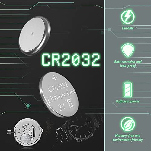 200 pilas CR2032 de litio 3V para reloj y llavero miniatura 4