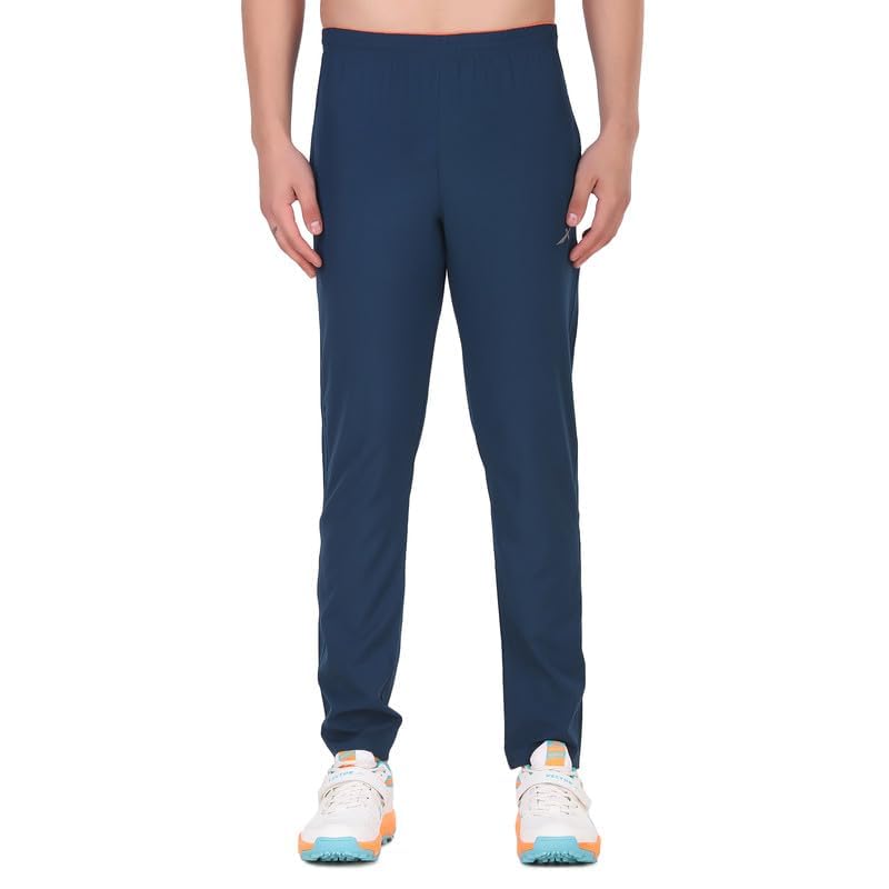 Image of Vector X Solid Men Sports Trousers 100% Polyester with Zipper Pockets(Pack of 1)