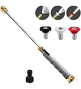 Hamirah Jet Nozzle High Pressure Hose Nozzle, Hydro Jet Heavy Duty Nozzle Sprayer With 3 Differen...