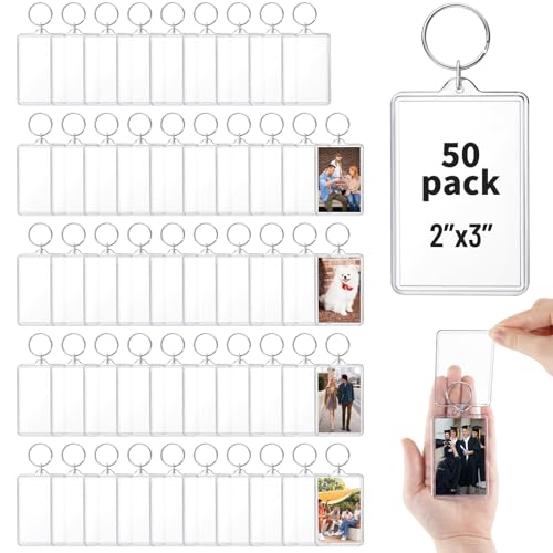 Porte-clés photo cadeau idéal en acrylique transparent pour fêtes et anniversaires