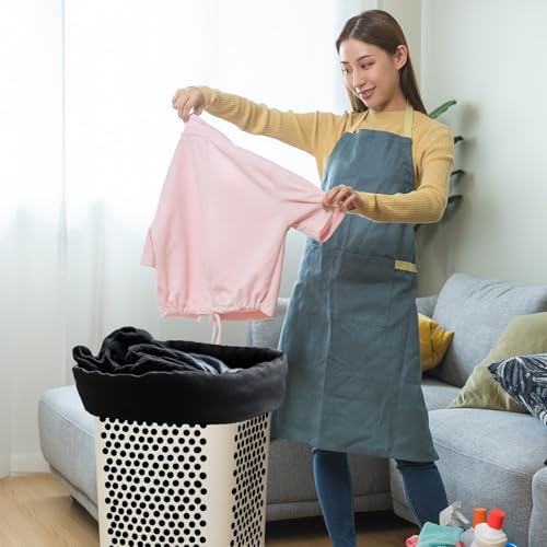 Bolsa de lavandería textil con asa y cesta lavable de 27 x 22 pulgadas 8