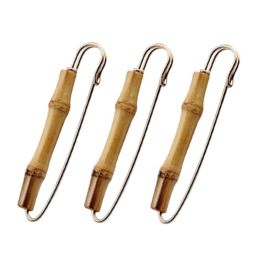 Broche en bambou naturel pour fixer une robe sans abîmer le tissu