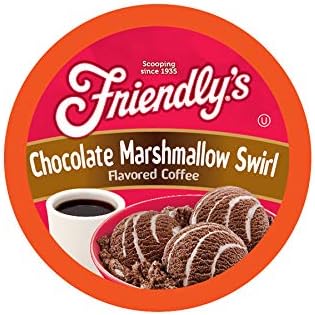 Friendly's Flavored Ice Cream Coffee Pods, Compatible with Keurig K Cup Brewers (Chocolate Marshmallow Swirl, 40 Count)