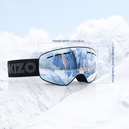 Image of Ski Goggles Anti Fog UV Protection Double Layer Spherical Lens Snow Snowboard Goggles for Women Men Youth
