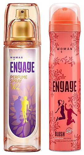 Image of Engage W2 Perfume Spray For Women, 120ml & Blush Bodylicious Deo Spray For Women, 150ml /100g - Multiple
