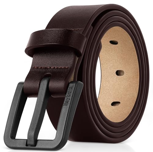 Ceinture TSA en cuir pleine fleur réglable homme accessoire sans nickel