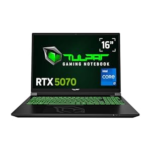 TULPAR T6 V3.6.1 Gaming Laptop | 16'' FHD+ 1920X1200 165HZ IPS LED-Display | Intel Core i7 14700HX | 32 GB RAM | 1 TB SSD | Nvidia RTX 5070 | Windows 11 Gaming Notebook