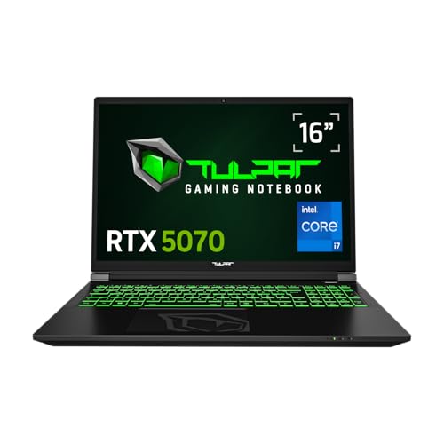 TULPAR T6 V3.6.1 Gaming Laptop | 16'' FHD+ 1920X1200 165HZ IPS LED-Display | Intel Core i7 14700HX | 32 GB RAM | 1 TB SSD | Nvidia RTX 5070 | Windows 11 Gaming Notebook