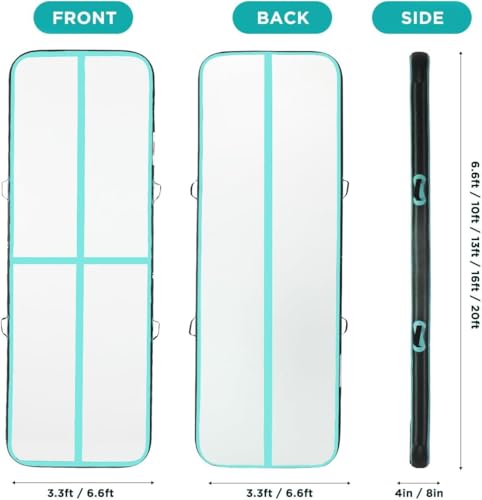 KIKILIVE Airtrack, 4m (Farbe Türkis-schwarz) - 2