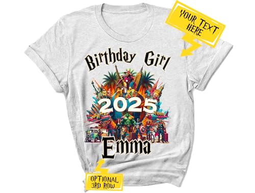 Colorful Superheroes Matching Family Vacation Shirts 2025. Park Theme Adventure Birthday T-Shirts. Family Epic World Travel Outfits. Cruise Travel Vacation Shirts. Spring Break Favorite T-Shirt. DT3512