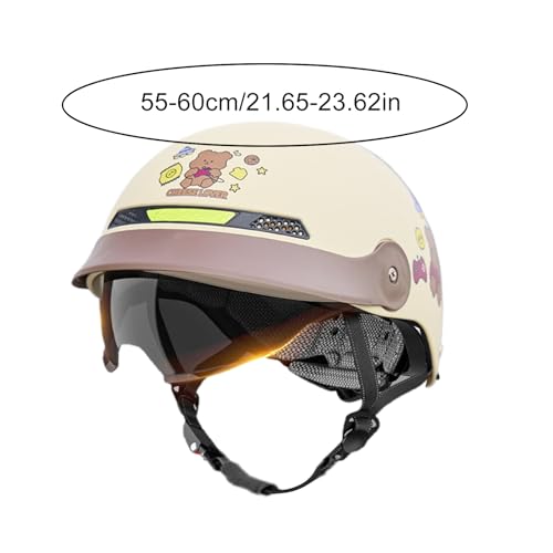 Casco abierto para moto y scooter con visor rapido para bicicleta monte 5