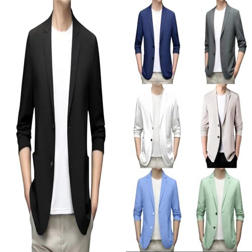 Casual Blazer for Men Slim Fit Mens Blazers Slim Fit Business Suit Sport Coat One Button Travel Lightweight Jacket