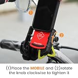 GRAND PITSTOP Aluminiowy uchwyt na telefon motocyklowy / lusterko wsteczne rower uchwyt na telefon komórkowy solidny dla iPhone Samsung Google Nokia 8.9-17.3 cm innych smartfonów (czerwony)