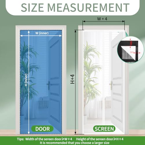 Rideau de porte antimoustique aimante avec installation facile