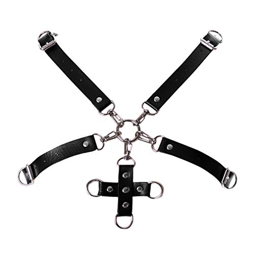 Unisex Leather Body Harness Chest Shoulder Strap Waist belt Lingerie Cage Punk Gothic Rock Dance Photography