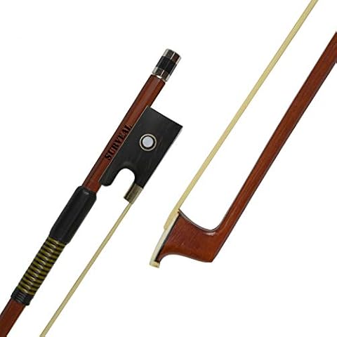 SURVEAL Prossional Brazilwood Violin Bow with Best Mongolia Horse Tail and Best Elastic for Begginner (4/4) Cover