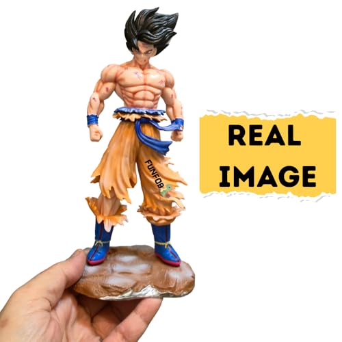 Image of FUNFOB Anime Action Figure Height-23cm Collectible for Anime Fans PVC Multicolour | Go-k On Stone - Orange Black