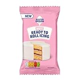 Silver Spoon - Rollfertiges Zuckerguss Weiß 500g - Fondantglasur - Glatt und Elastisch - Einfach anzuwenden - Vegan - Glutenfrei - Für Kuchendekoration, Cupcakes, Kekse und Torten - Einzelpackung