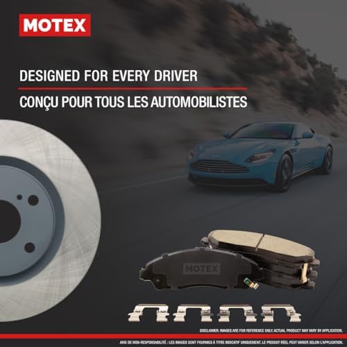 MOTEX Front Disc Brake Kit with Ceramic Pads for 2009-2019 Toyota Corolla, 2009-2013 Matrix, 2008-2014 Scion xD, 2009-2010 Pontiac Vibe (with 275mm Rotor) - 5