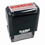Deceased Return to Sender Mail Delivery Service Self-Inking Rubber Stamp Ink Stamper for Business...
