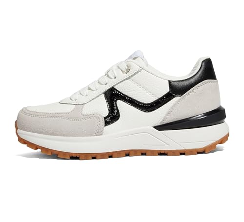 Image of LUCKY STEP Women's Retro Fashion Casual Sneakers | Platform Classic Trendy Trainning Anti-Slip Tennis Travel Walking Shoes