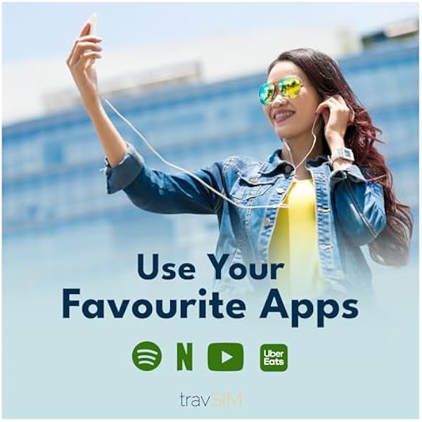 SIM-карта travSIM для Дубая 30 дней - 25 ГБ данных на SIM-карте высокая скорость передачи данных 5G 4G неограниченный доступ в Интернет для Google Facebook Whatsapp Instagram и др.