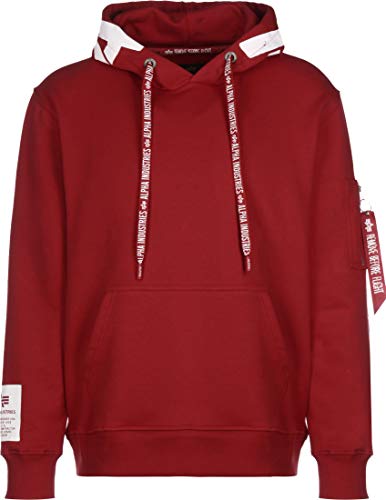 Preisvergleich Produktbild ALPHA INDUSTRIES Herren Alpha Hoody Sweatshirt, rot, Small