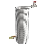 YUENFONG Bobina de intercambiador de calor de acero inoxidable de 15,5 cm de diámetro interior intercambiador de calor, serpentinas de enfriamiento con conexión de media conexión, adecuado para todo