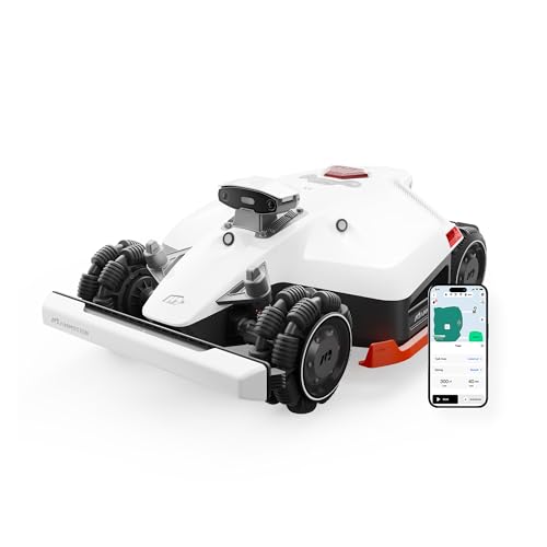 MAMMOTION LUBA 2 AWD 5000X Mähroboter ohne Begrenzungskabel, NetRTK+Vision, Keine RTK-Antenne erforderlich, Auto-Kartierung, Empf. 5000m², Max. 6000m², mit 4G-Modul, 80% Steigung