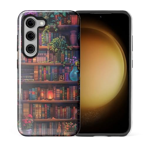 CARLOCA Case for Samsung Galaxy S23,Colorful Book Wall Flowers Design- Hybrid Dual Protection Soft TPU + Hard PC, Shockproof & Anti-Scratch Cover Men Women Stylish Protective Phone Case by CARLOCA - Used condition - US$4.80