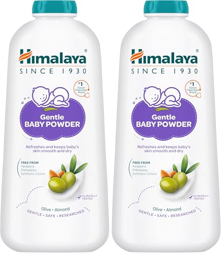 Image of Himalaya Baby Powder 400g | No.1 Doctor-Prescribed Brand | With Yashad Bhasma & Vetiver | Sweat-Free & Refreshing Comfort | Safe for Newborns (Pack of 2)