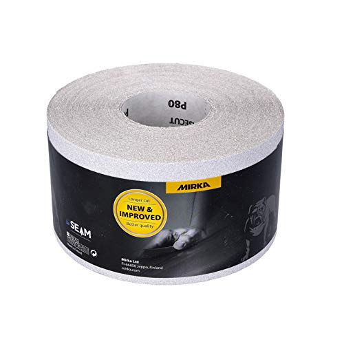 Mirka BASECUT Schleifpapier 115 mm x 50 m P80 Schleifrolle (2251100180N) Universal Schleifpapier