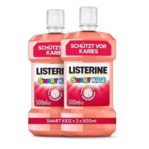 LISTERINE Smart Kidz Mild Berry (500 ml), antibakterielle Kinder Mundspülung ohne Alkohol & ohne Zucker, Mundwasser schützt vor Karies, geeignet für Kinder ab 6 Jahren (Packung mit 2) LISTERINE Smart Kidz Mild Berry (500 ml), antibakterielle Kinder Mundspülung ohne Alkohol & ohne Zucker, Mundwasser schützt vor Karies, geeignet für Kinder ab 6 Jahren (Packung mit 2)