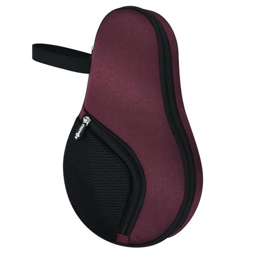 Cosmos Ping Pong Paddle Bag with Mesh Ball Pocket, Burgundy