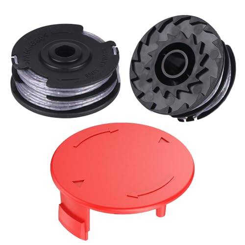 2+1 pcs Bobina de Repuesto de Recortadora Cortabordes Para,Bobina de Repuesto de Recortadora,cable de desbrozadora,compatibles con Bosch art 24, 27, 30 y art 30-36 li,f016800351