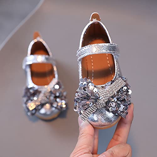 EnJoCho Baby Breathable Shoes Summer And Autumn Fashion Girls Casual Shoes Solid Color Bow Rhinestones Sequins Shiny Shoes3