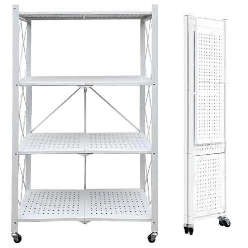 La Mejor Lista de Anaqueles Walmart los más recomendados. 50 seraphiel Estante Organizador Plegable - Anaquel Multifuncional de 4 Niveles, Capacidad de 200 Kg, 71 cm de Ancho y 125 cm de Altura, Mueble Organizador de Cocina, Almacén,...