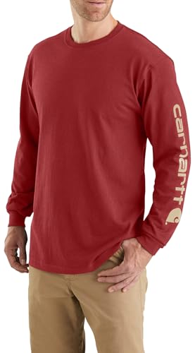Image of Carhartt Men's Dearborn Loose Long-Sleeve Logo T-Shirt Closeout