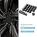 RCSCDSZ Car Wheel Nut for Toyota AVANZA, Hub Lugs Nuts Tire Bolts Rims Protective Tyre Valve Screw Cap Cover Removal Replacement Accessories,A/Black-C/21mm
