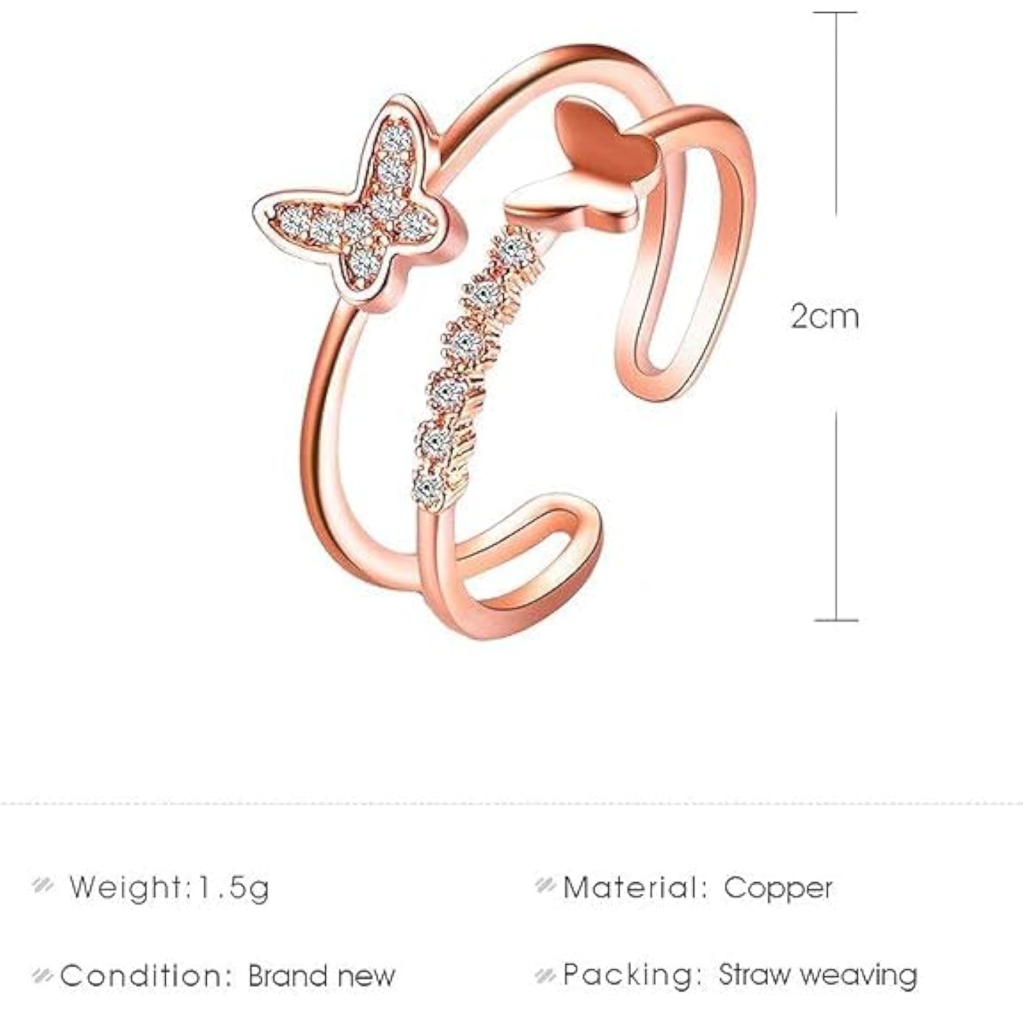 Open Circle Rose Retro Casual Stainless Steel Alloy Ring