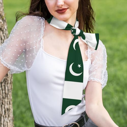 Flag of Pakistan Women's scarf 46.9x3.1 inches - Lightweight, warm and fashionable shawl, autumn and winter commuting accessories4